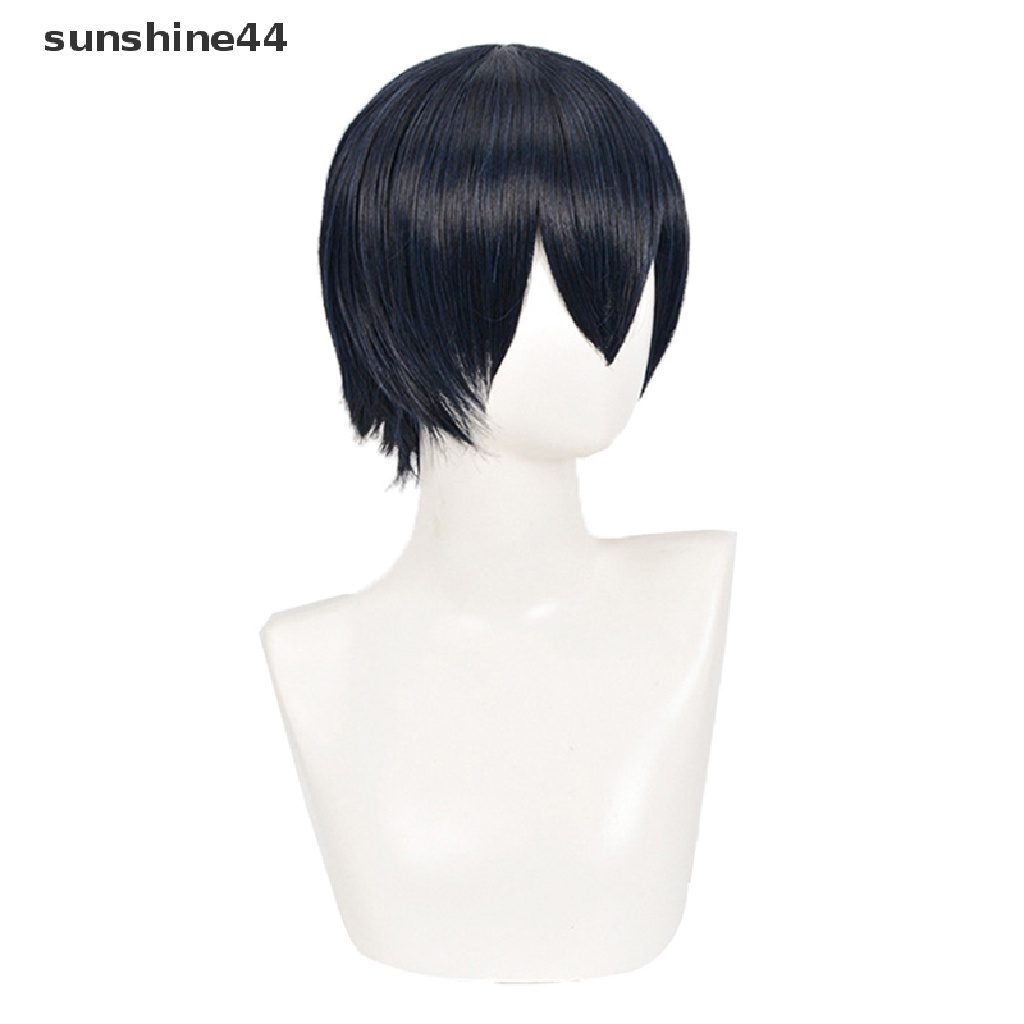 Sunshine Wig / Rambut Palsu Anime Haikyuu Tobio Kageyama Warna Hitam Untuk Kostum Cosplay