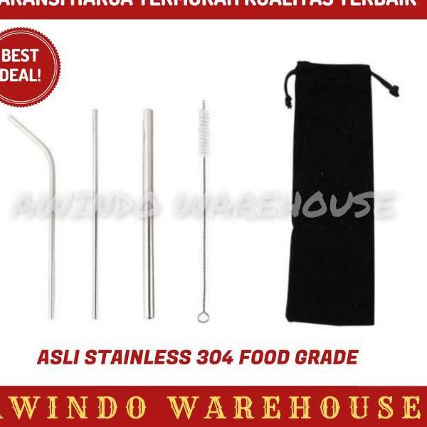 

ㅱ SET 5 in 1 SEDOTAN STAINLESS STEEL STRAW REUSABLE ALAT MINUM SEDOTAN STAINLESS WARNA SILVER BEST SELLER 3492 ✯