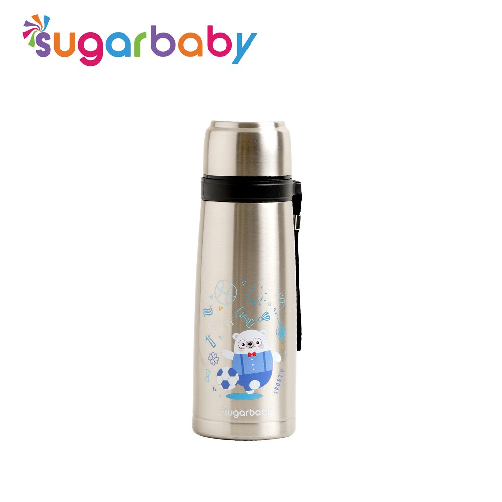 Sugar Baby STRONG Vacuum Stainless Steel Bottle (600 ml) termos sugarbaby thermos sugarbaby botol air panas bayi termos traveling bayi termos baby gelas minum bayi  thermos botol minum air panas botol termos sugarbaby