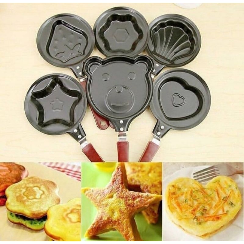 teflon mini frying pan panci lucu karakter