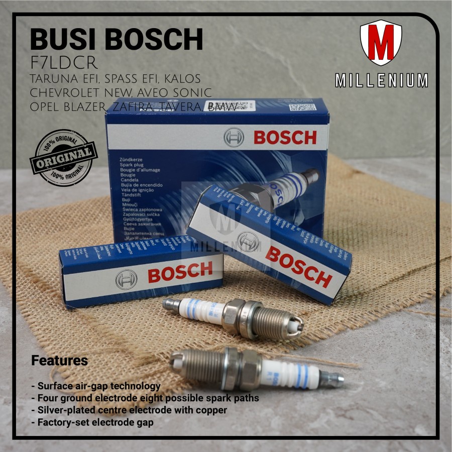 BUSI MOBIL NEW CHEVROLET NEW AVEO SONIC F7LDCR SPARK PLUG BOSCH MADE IN RUSIA ORIGINAL