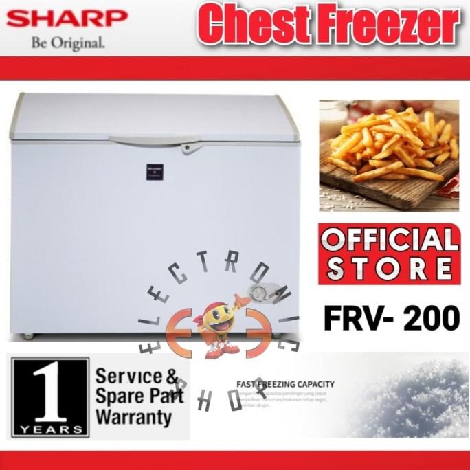 SHARP CHEST FREEZER 200 LITER/ FRV200 White Freezer Box/ MURAH
