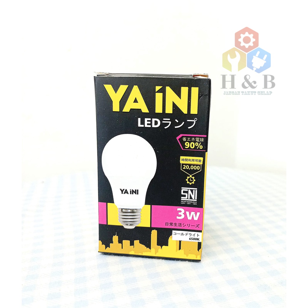 Lampu Led Bulb Premium Yaini 3 watt