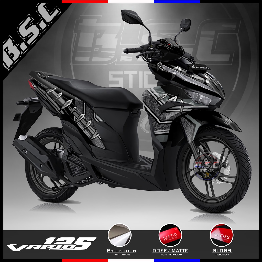 Sticker Stiker Decal FULL BODY All New Vario 125 (2022) Motif Black Panther