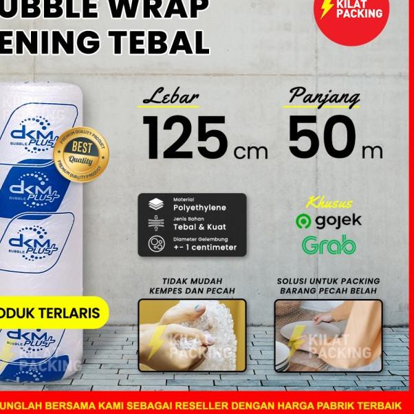 

Bubblewrap Bening Biru Murah Premium Quality 125CM x 50M (OJOL)