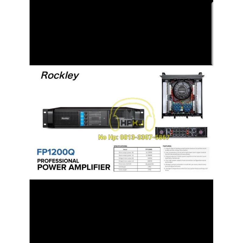 POWER AMPLIFIER ROCKLEY FP 1200 Q POWER ROCKLEY FP 1200Q