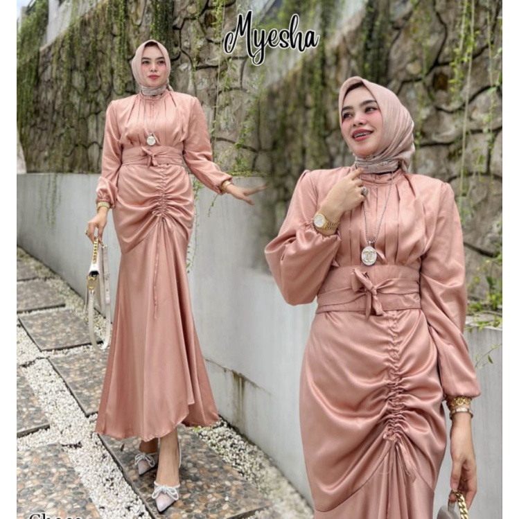 MYESHA Gamis kondangan serut gamis pesta mewah