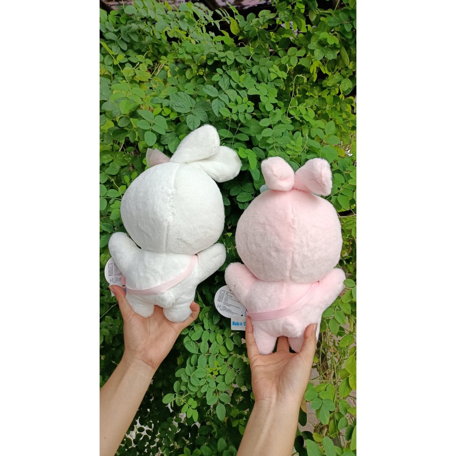 Boneka Bunny Pakai Tas Bunga Bahan Plush