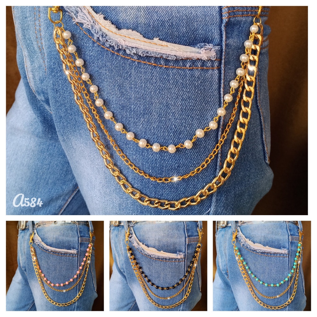 Rantai Celana - Chain Belt Gesper Ikat Pinggang 3 Layer Estetik - A584