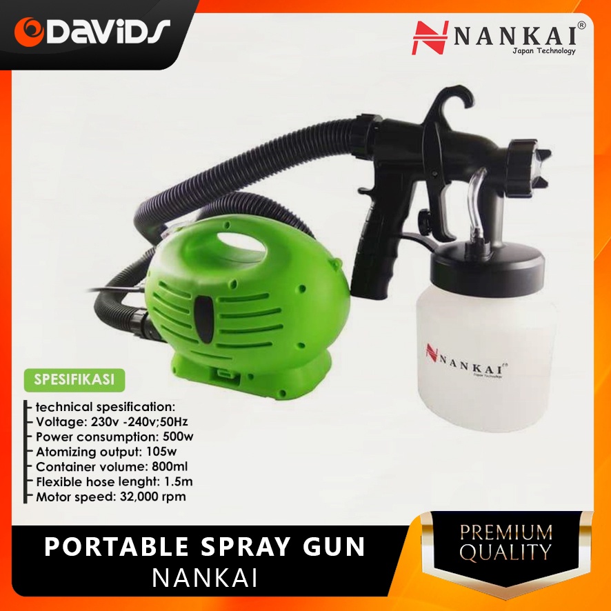 Spray Gun Elektrik Semprotan Cat Kompresor Mesin Sprayer Nankai