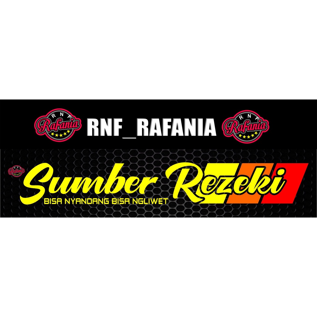 STIKER KACA MOBIL TRUK PICKUP SUMBER REZEKI BISA NYANDANG BISA NGLIWET