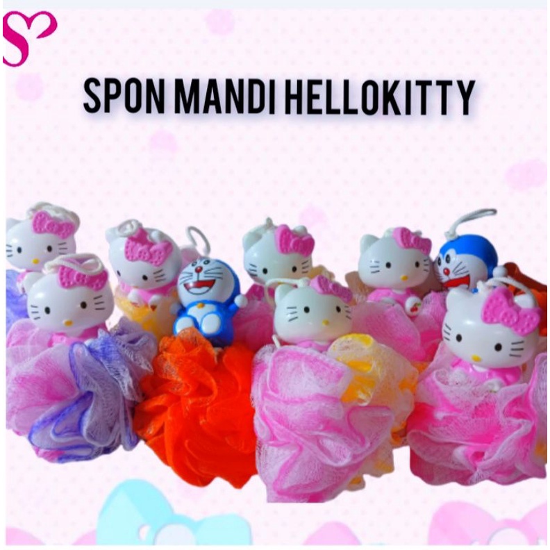 Sahabat Shopping - Spons Mandi Hellokitty|Spons Mandi Anak|Shower Puff Hellokitty