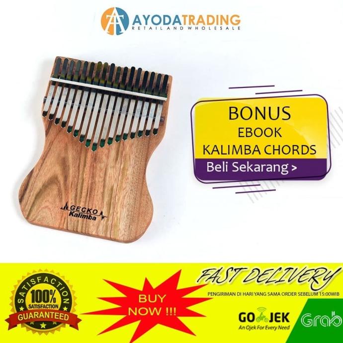 Paket Authentic Gecko Kalimba K17CAP Alat Musik Tradisional