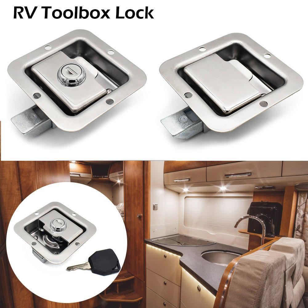 Preva Flush Paddle Latch Cabinet Caravan Trailer Grendel Gagang Pintu