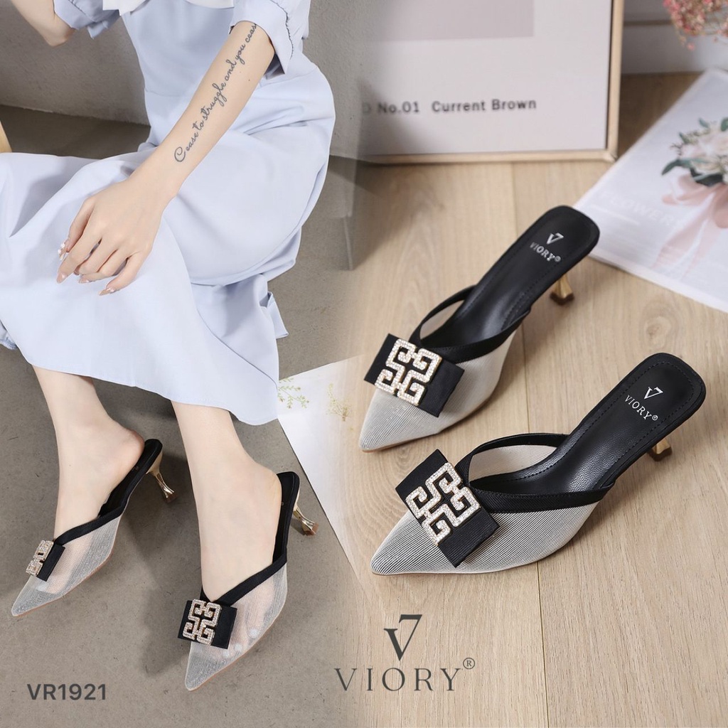 VIORY Sepatu Wanita Mules Heel Shoes #VR1921 ORIGINAL