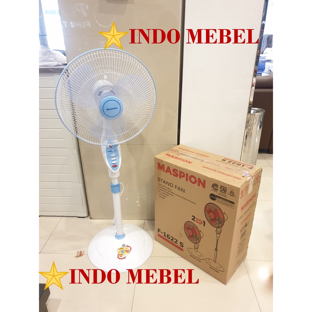 Kipas angin berdiri stand fan Maspion F 1622 S - 16 inch 2in1 duduk READY MAKASSAR PROMO