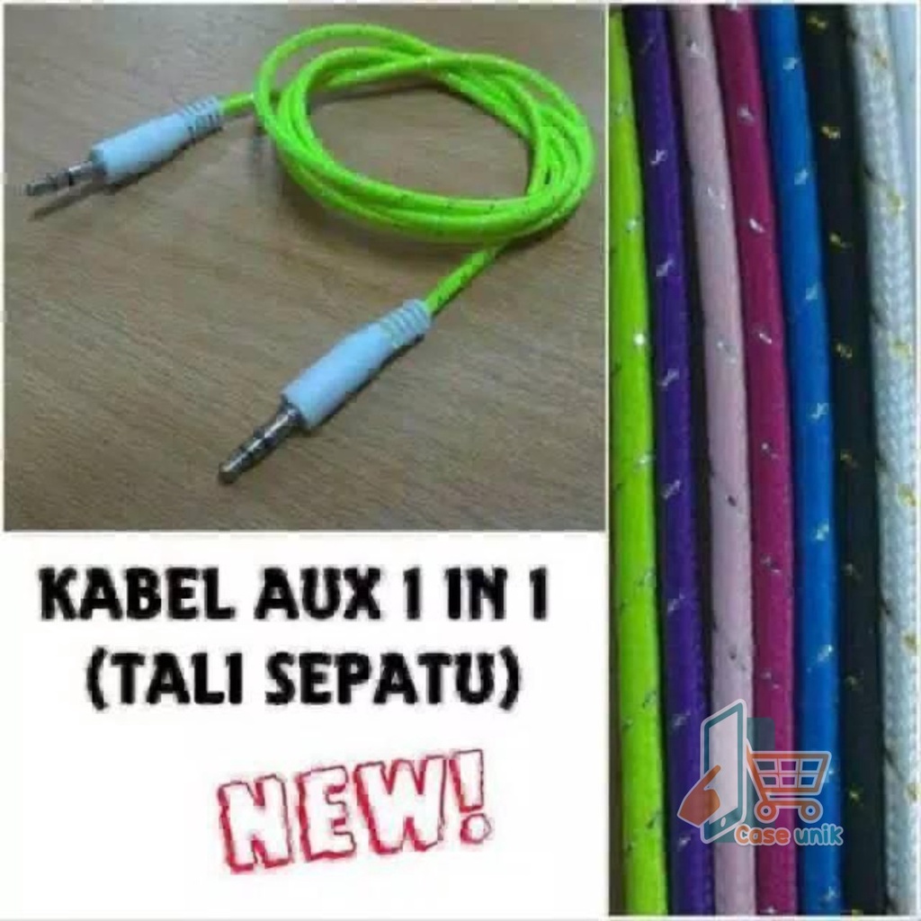 macaron kabel AUX 1 KE 1 - macaron kabel JACK AUDIO 3.5mm  KE Jack audio 3.5mm MODEL TALI SEPATU CS4882