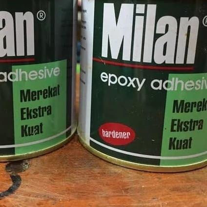 

Lem epoxy Milan 2komponen resin + hardener kemasan kecil