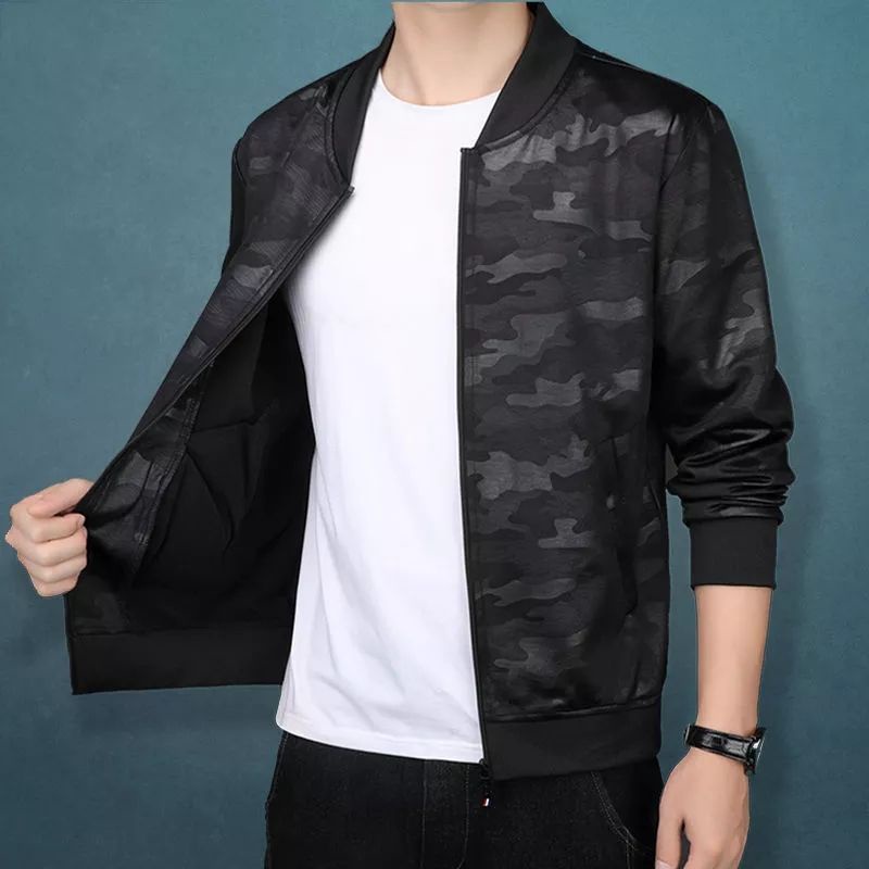 Jaket Bomber Pria Motif Kamuflase keren Jaket