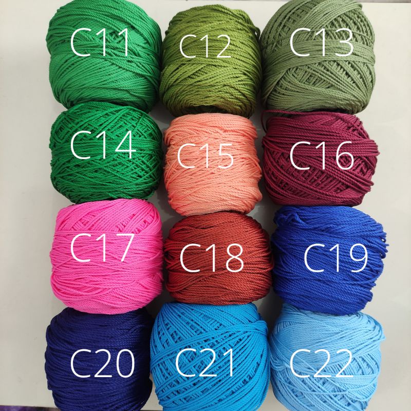 Benang Rajut Poly Kilap Doff Warna Dan Sembur/ Polyester a1-c10 (I)