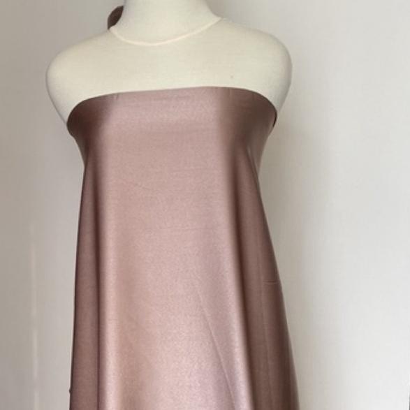 Harga Spesial Bahan Kain Satin Maxmara Premium Warna Rosegold Taro Pink