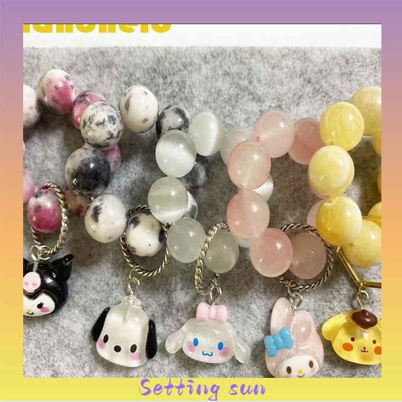 Gelang Sanrio Manik-manik Kartun Lucu Korea Gaya Akseoris Fashion TN