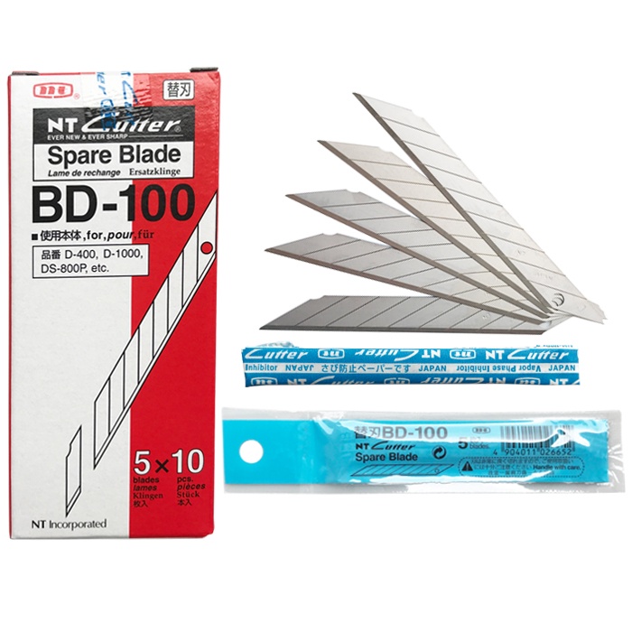 

[BOX] Isi Cutter NT BD-100 BD 100 Jepang Japan Original Sudut Lancip 10 Strip 1 Kotak
