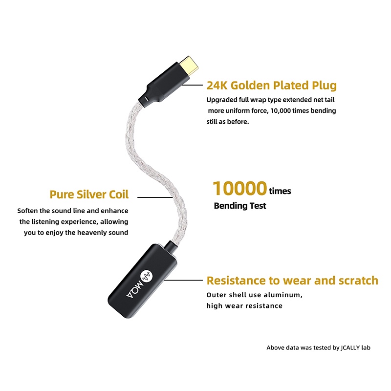 JCALLY JM50 ES9280AC Pro MQA Audio Dongle 32 bit 768Khz DSD512