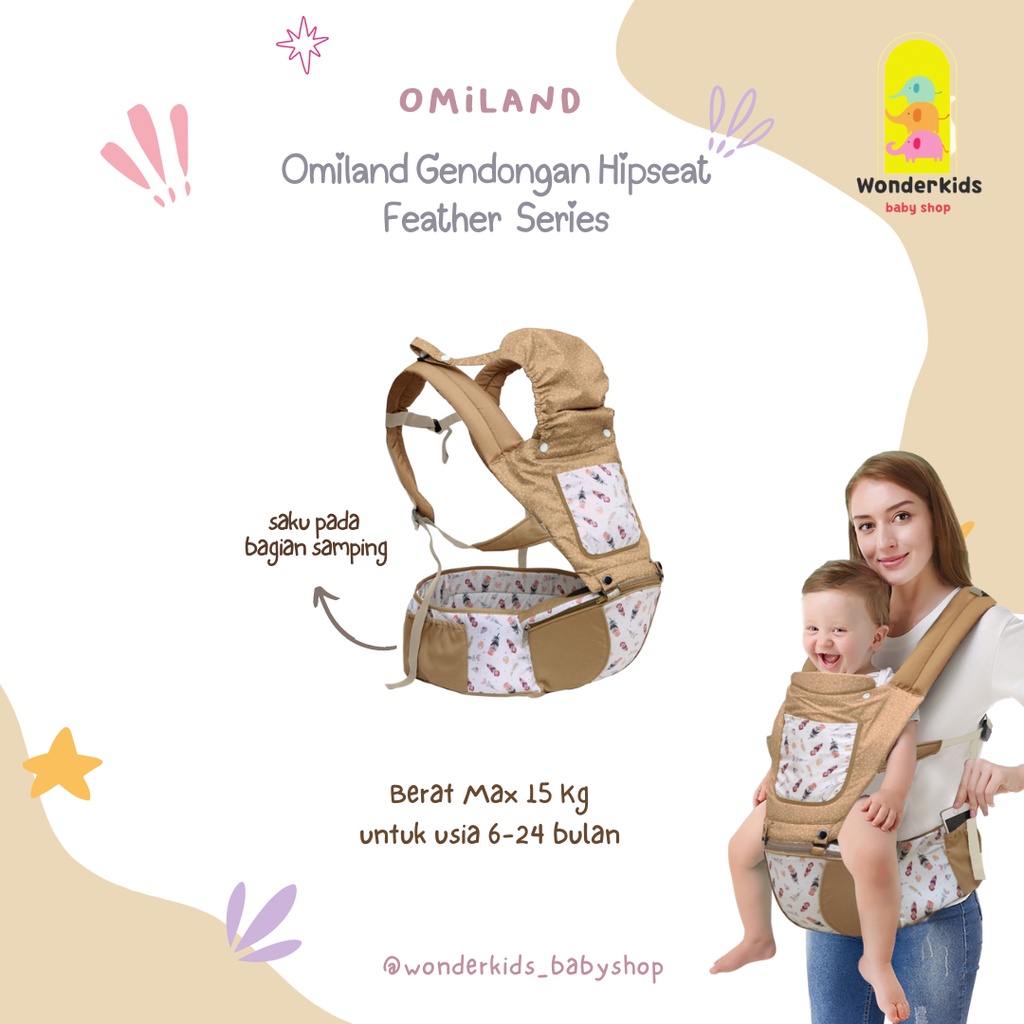 Omiland Gendongan Hipseat Feather Series