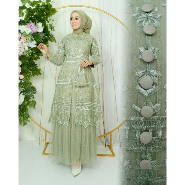 GAMIS NAUMA TERLARIS // KEBAYA PESTA //GAMIS BROKAT