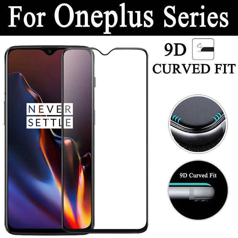 Pelindung Layar Tempered Glass 9D Full Cover Untuk Oneplus 3 5 7 6 5T 6T 3T