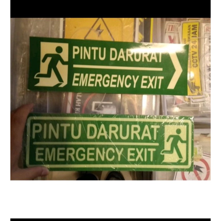 

SIGN STIKER PINTU DARURAT ( GLOW IN THE DARK ) STIKER K3 SAFETY