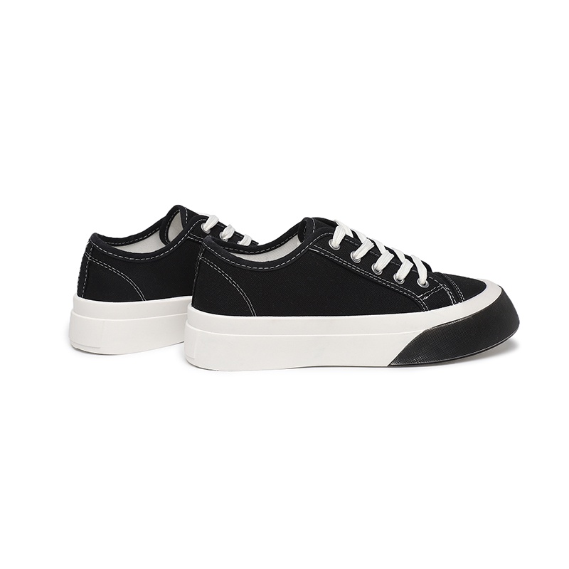 [GROSIR][COD] SEVEN_DAY SEPATU SNEAKERS WANITA KOREA IMPORT CASUAL KANVAS SHOES HITAM FQ-704