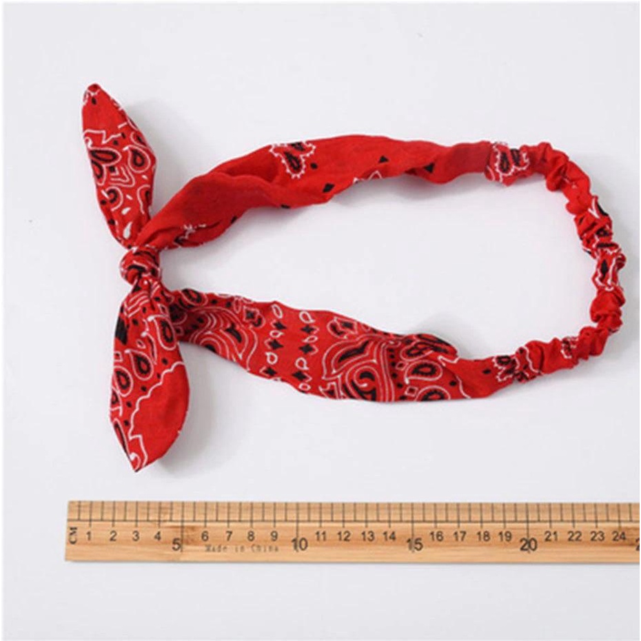 Bandana Scrunchie Headband Rambut Bando Kain Lentur Retro Vintage Dalika