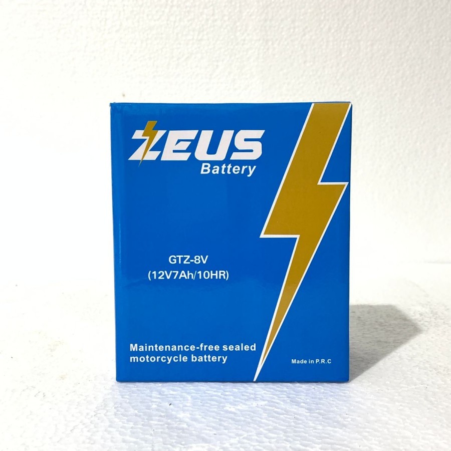 ZEUS BATTERY AKI ACCU MOTOR MOGE GTZ-8V MBTX7U - 8AH (GARANSI 1 TAHUN)