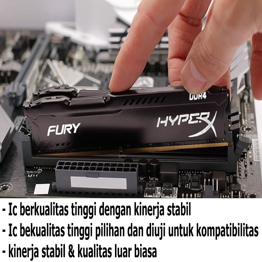 RAM MEMORY / RAM PC HYPER X FURY GAMING DDR4 4GB