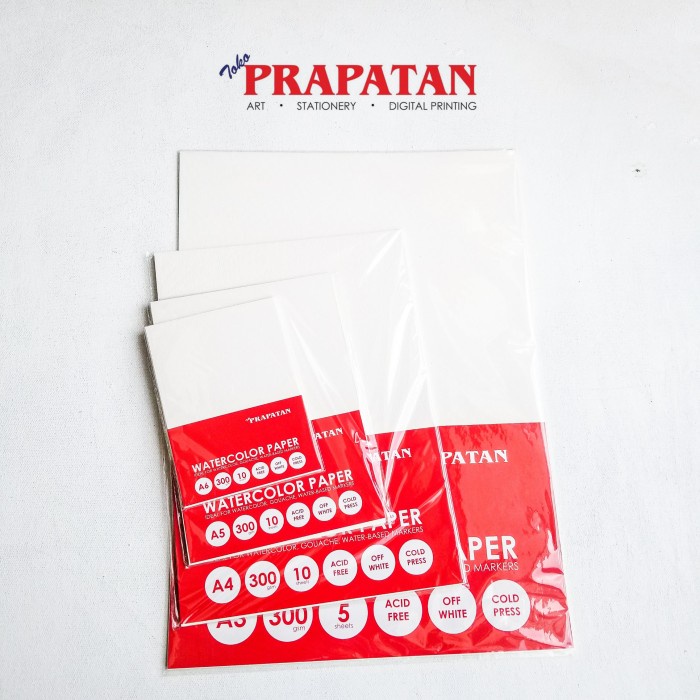 

Prapatan Watercolor Paper 300gsm Cold PresS - A6 NANDAA
