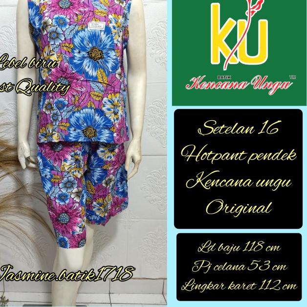 SETELAN CELANA PENDEK YUKENSI KENCANA UNGU KUB