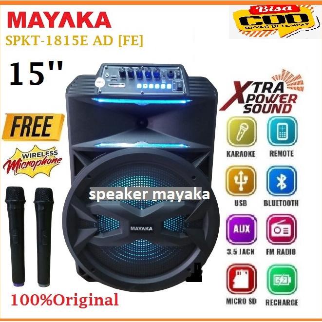 PF402 SPEAKER PORTABLE MAYAKA SPKT-1815E AD FE BLUETOOTH 15 INCH 2MIC BRG56456ER