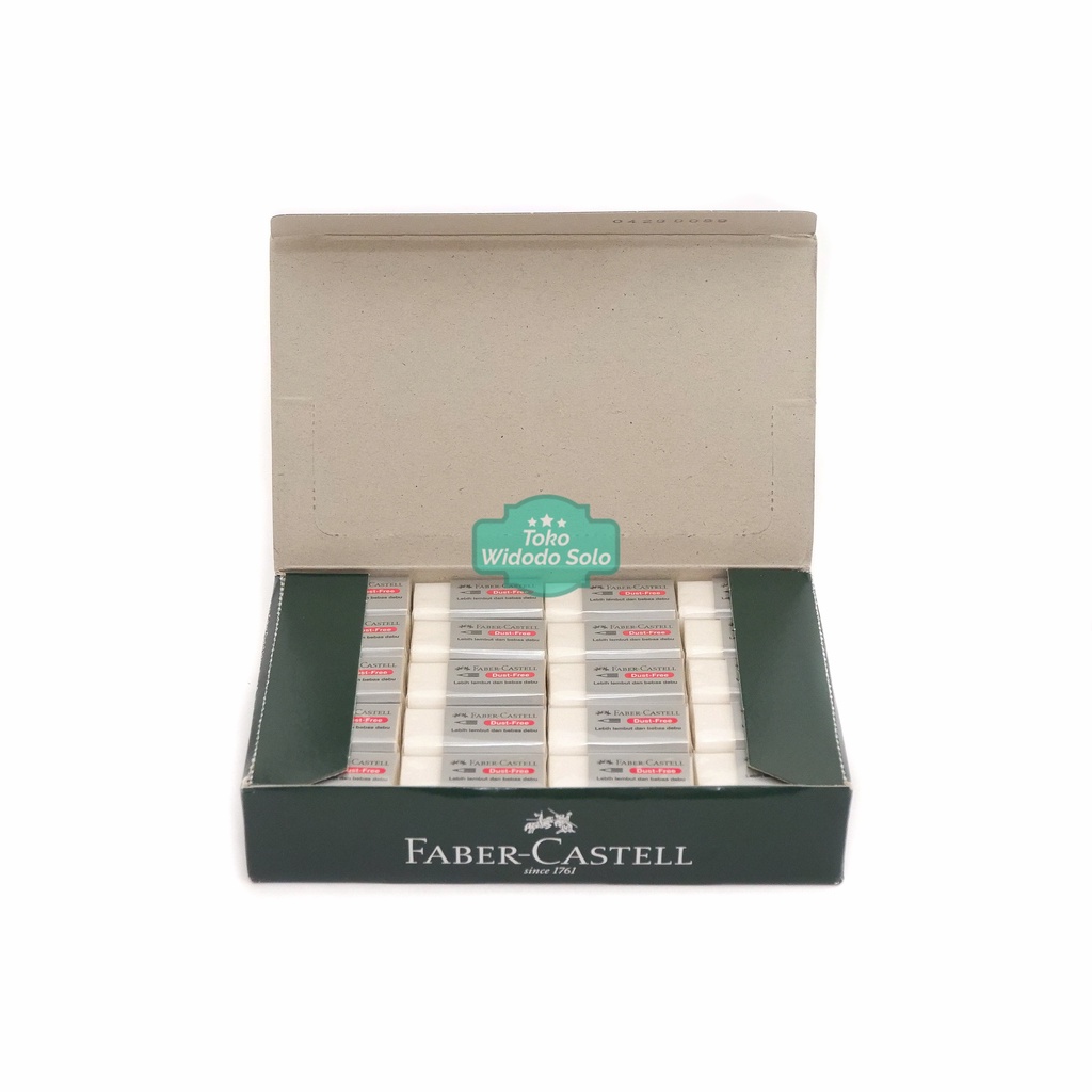 

Penghapus Pensil Faber Castell Kecil Putih Setip Dust Free Eraser 2B Isi 40