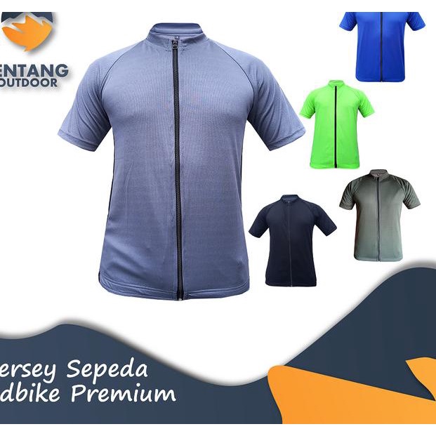 Jersey Sepeda Roadbike PREMIUM XC Pakaian Sepeda Polos Lengan Pendek - Hitam, XXL