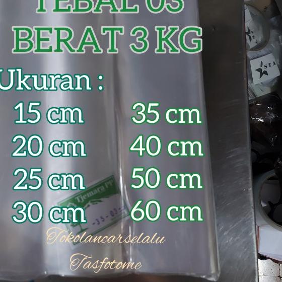 

Plastik PP Rol Gulungan 15 20 25 30 35 40 50 60 cm Tebal 03 Laundry - 50cm x 03 PP