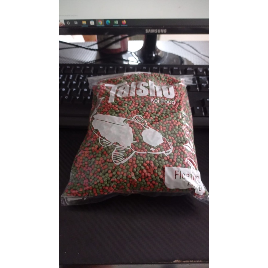 TAISHO MIX 1KG 1,2,5 MM PELET MAKANAN IKAN KOI PAKAN IKAN