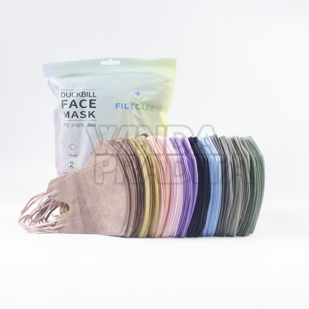 Masker Duckbill Duckbil 50 Pcs Mix Warna Warni  Face Mask-Db Flitcare Mix 50