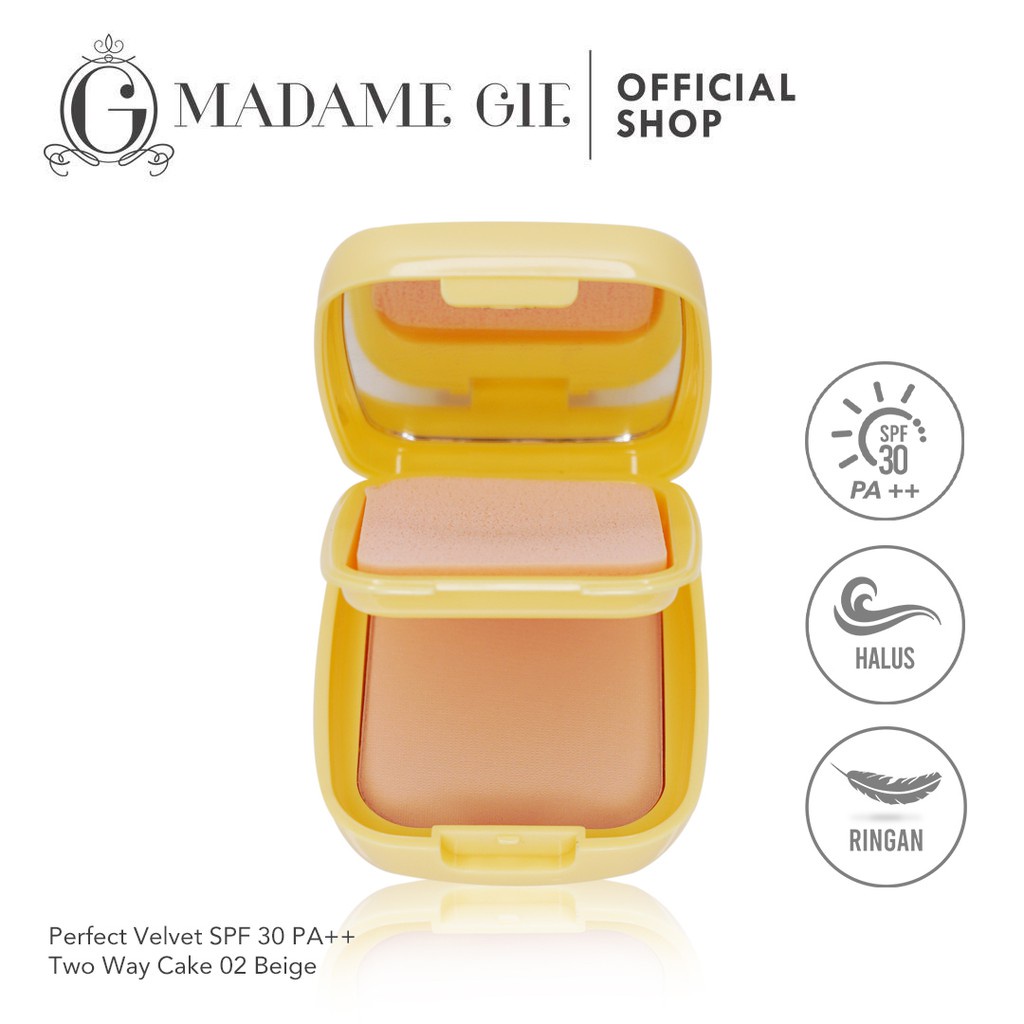 Madame Gie Perfect Velvet SPF 30PA++ Two Way Cake | Bedak Padat