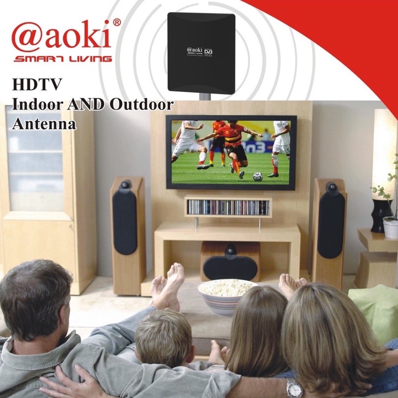 AOKI Antena 2 tv digital luar dalam indoor outdoor AT3000