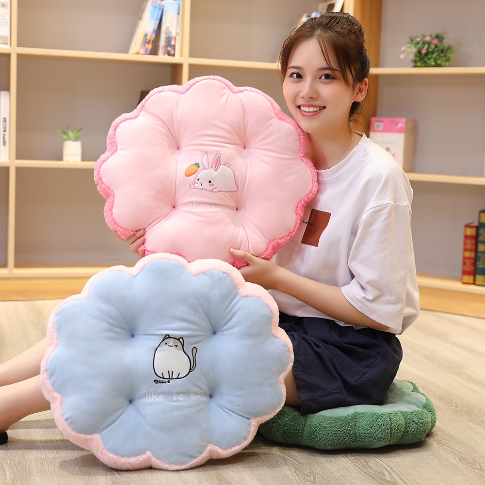 Bantal duduk sofa kursi bantal lesehan alas tempat duduk empuk nyaman tebal Premium tidur sofabed ruang tamu ruangan bentuk dino green pink rabbit hamster cat kucing lucu imut korea beruang pinguin roti bread cafe santai lantai kursi