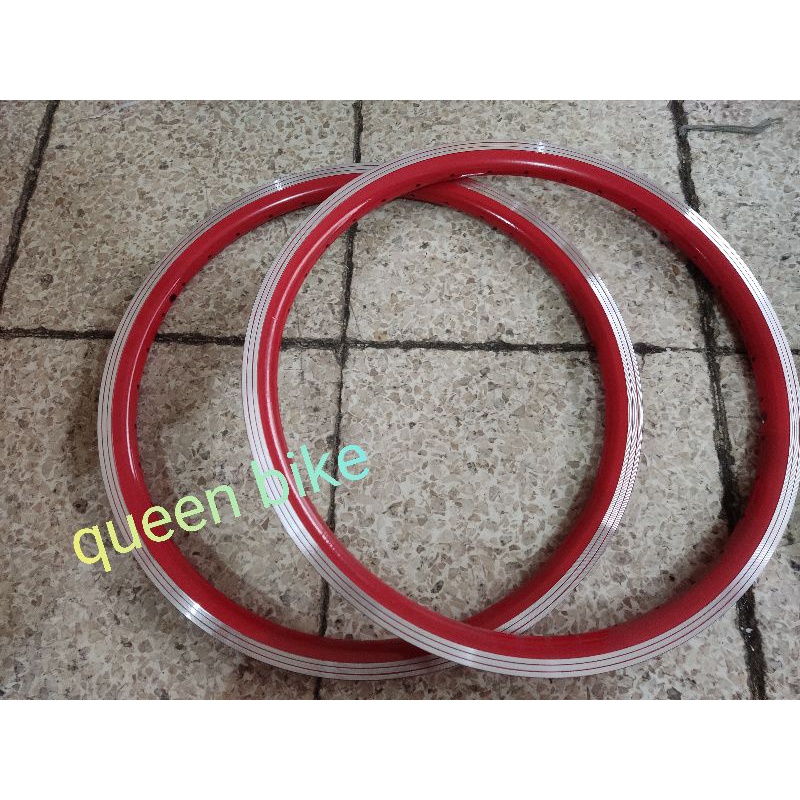 rim velg sepeda peleg peleng double wall sepeda BMX lipat 20x1.25/1.35/1.50/1.75 (1 pasang)