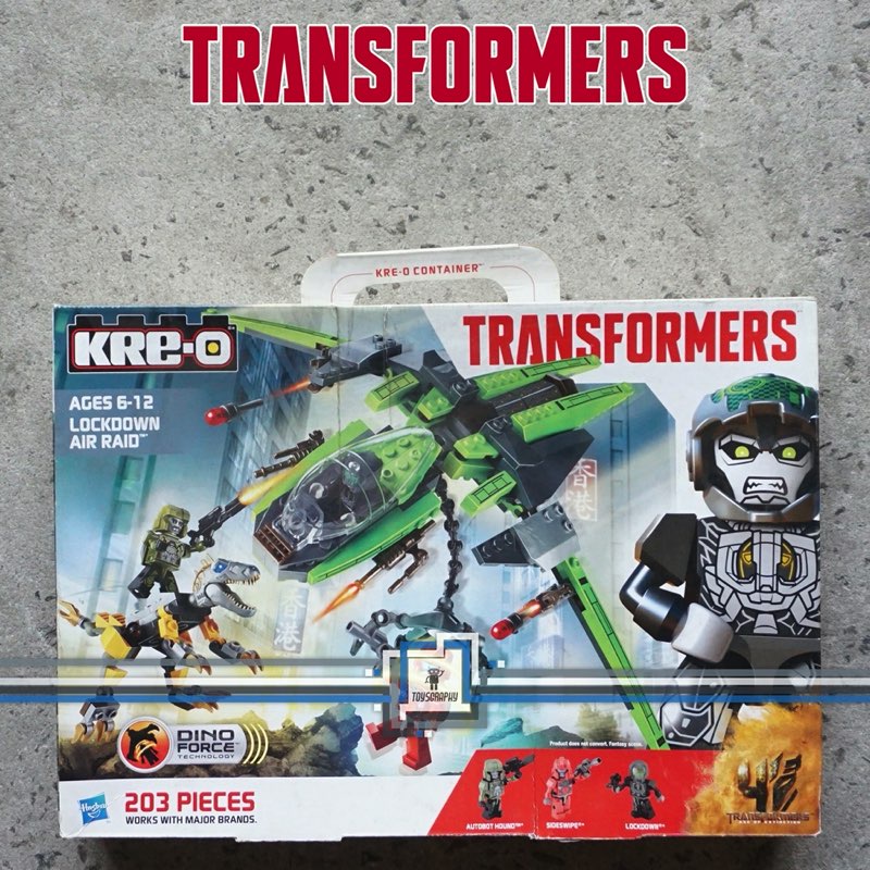 Kre-o Kreo Transformers Dino Force Lockdown Air Raid Set Bricks 203pcs