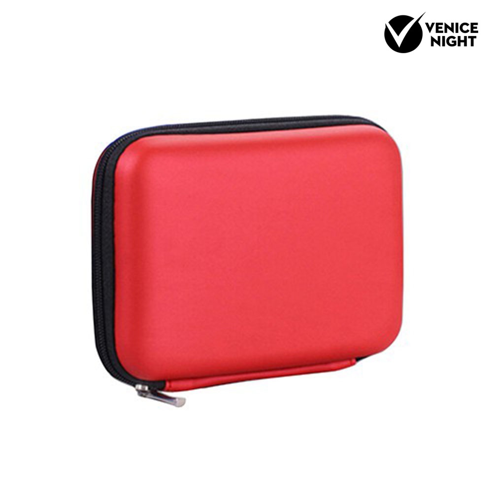 (VNEP) (Berkabel) Portabel Ritsleting Penutupan Earphone 2.5 inch Hard Dive Memory Card Storage Case Bag